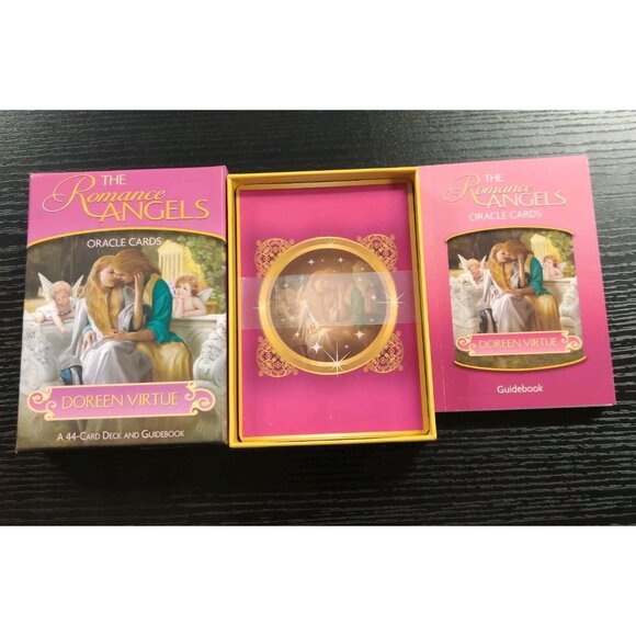 Vtg Romance Angels Oracle Cards Deck & Guidebook by Doreen Virtue OOP Original - Picture 1 of 7